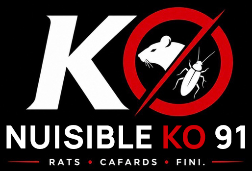 NUISIBLE KO 91 intervient dans l’Essonne (91) et les alentours pour vos besoins en désinsectisation de punaises de lit : traitement à la vapeur et insecticide. Traitement des blattes et cafards : germanique, orientale, américaine ou rayé. Traitement par gel anti cafar, piège à phéromones et insecticide à nébuleuse. Dératisation: rat norvégien ou noir, souris. Utilisation de couloir de piégeage et de poste d’appâtage. Destruction des nids de frelons et guêpes ( frelon asiatique et européen ). Utilisation d’insecticide et de poudreuse. Nous sommes expert local dans l’élimination de nuisibles dans l’Essonne (91). Nuisible ko 91
